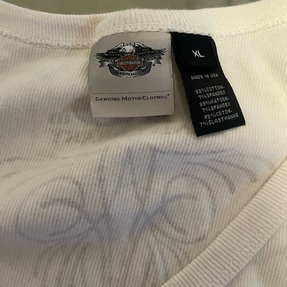 Harley-Davidson Cream Tank Top with Winged Logo - Picture 4 of 5
